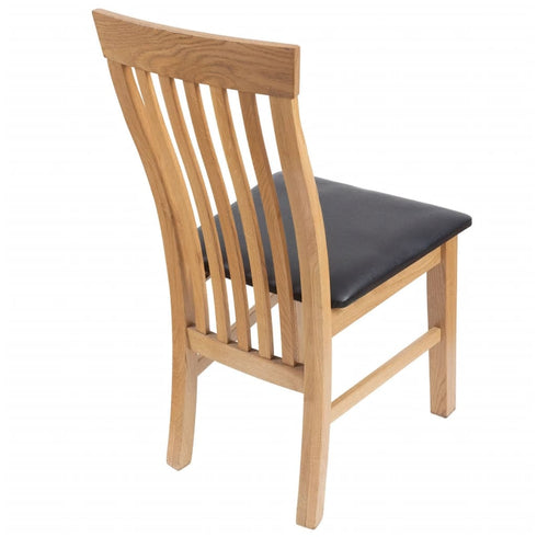 Swen Studio -  Dining Chairs 6 pcs Solid Oak Wood and Faux Leather